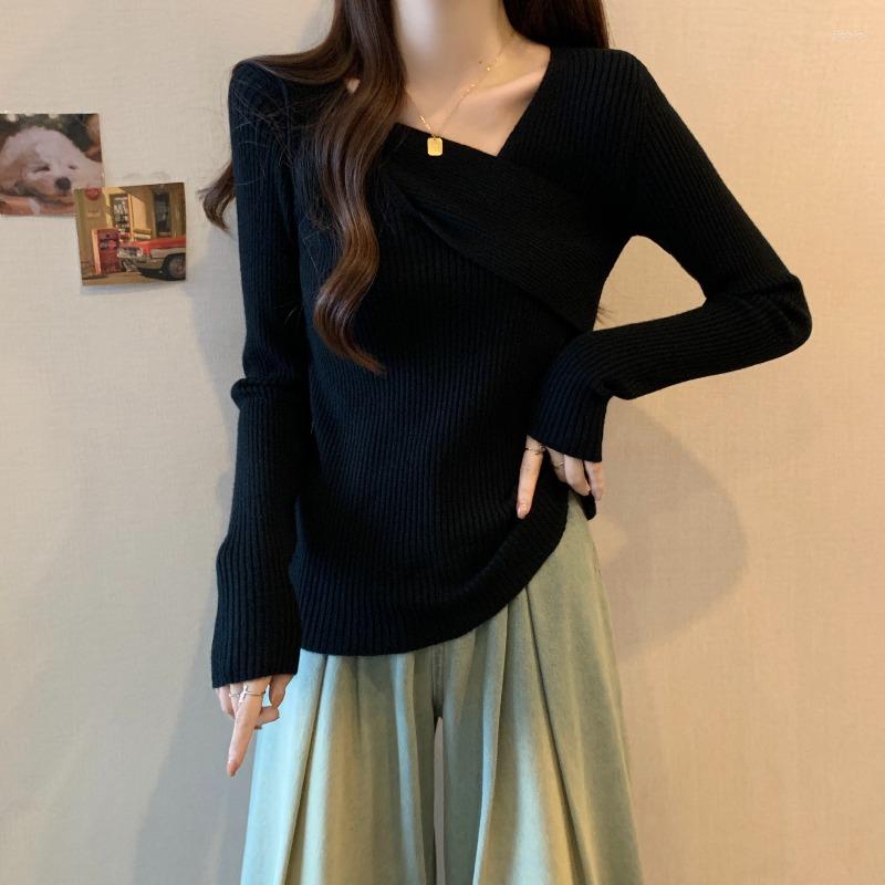 Womens Sweaters Soft Thick Winter Slim Pullovers Women Knitted Full Sleeve Elegant Chic Tops Female Base Jumper