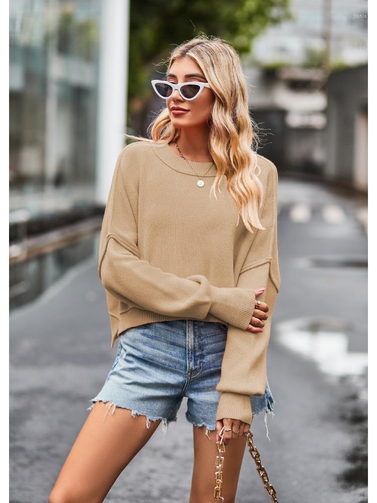 Womens Sweaters Autumn Winter Women Clothing Pullovers O-neck Long Sleeve Top Knitwear Jumpers Loose Fashion Female