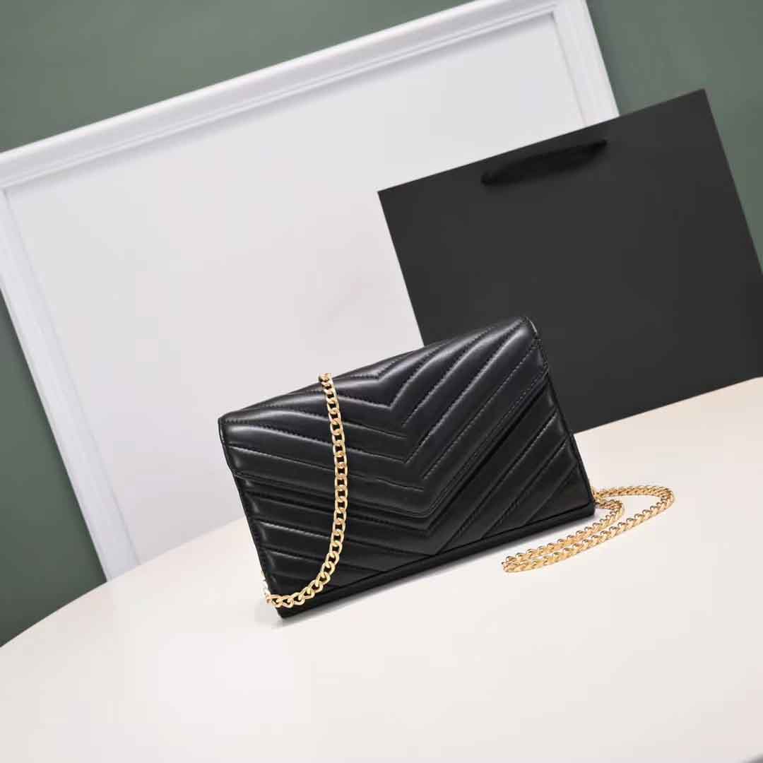 Designer Bag Gold Chain handbags Women's shoulder Bag clamshell front purse Women's cross bag wallet
