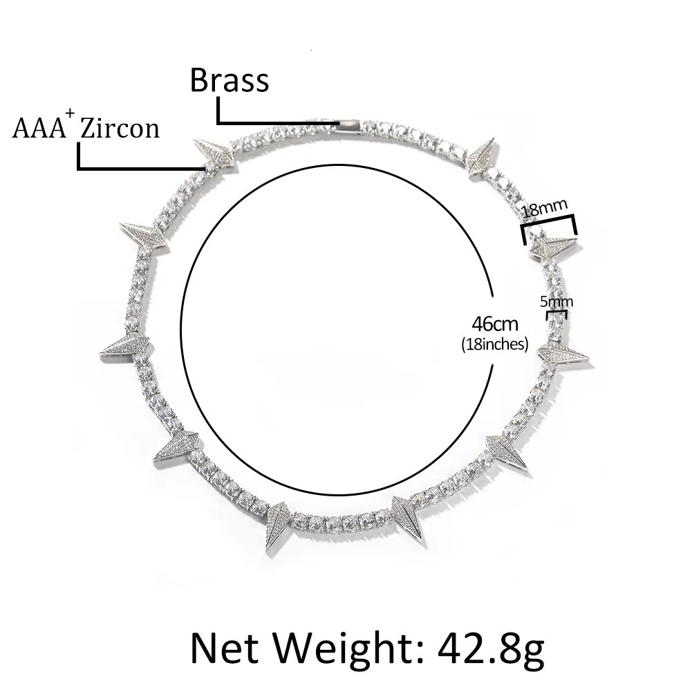 Chokers UWIN Black Panther Necklace Full Iced Out CZ 5 mm Tennis Chain Necklaces for Women Men Fashion Jewelry for Drop 231007