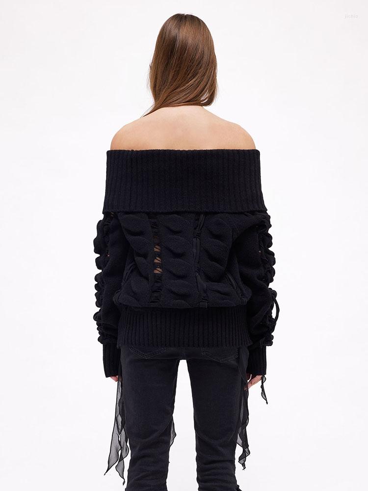 Womens Sweaters Y2k Spring And Autumn Webbing Twist Weave Fringe Wool Knit Long Sleeve Sweater2023 Fashion Versatile Loose Pullover