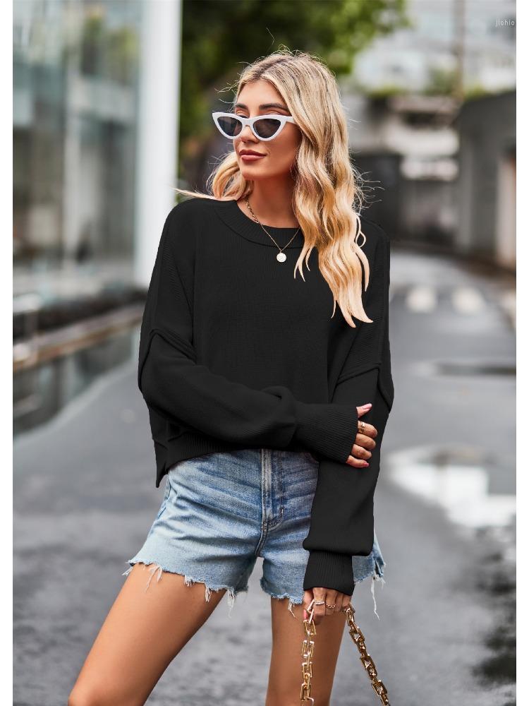 Womens Sweaters Autumn Winter Women Clothing Pullovers O-neck Long Sleeve Top Knitwear Jumpers Loose Fashion Female