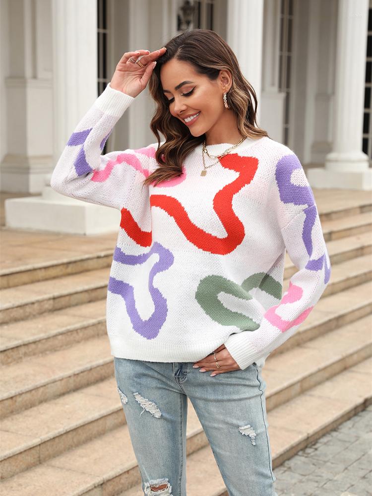 Womens Sweaters Fitshinling Vintage Sweater Winter Clothes Women Fashion In Pullovers Knitwears Long Sleeve Top Jumper Knit 2023