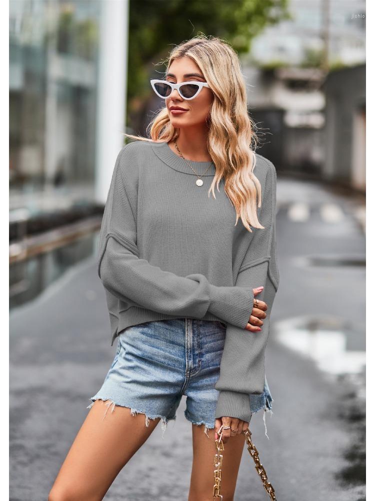 Womens Sweaters Autumn Winter Women Clothing Pullovers O-neck Long Sleeve Top Knitwear Jumpers Loose Fashion Female