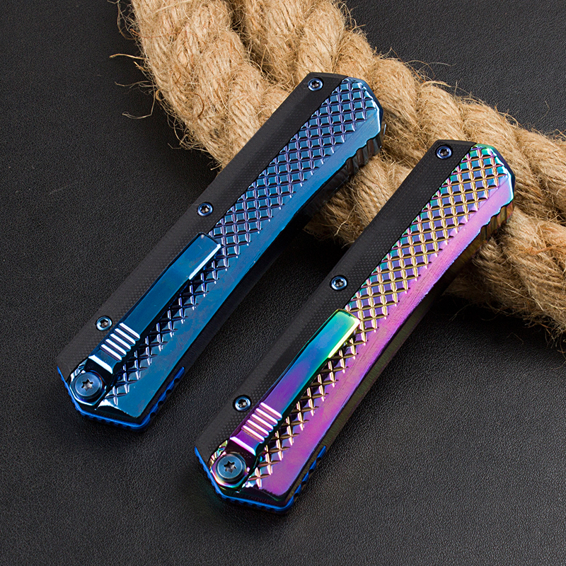 Top Quality Knife D2 Satin Blade Zinc-aluminum Alloy Handle Outdoor Camping Hiking Survival Tactical Knives with Nylon Bag