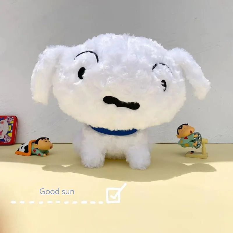 Decompression Toy Anime Crayon Shin chan Plush Toys Nohara Shiro Doll Cute White Dog Soft Stuffed Throw Pillow Kids Girlfriend Birthday Gift 231007
