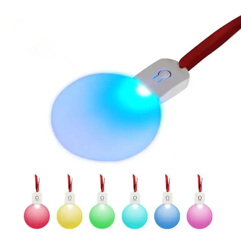 Sublimation LED Light Acrylic Christmas Ornaments With 7 Color Night Light Lamp Hanging Xmas Tree Pendant Christmas Decoration With Red Rope