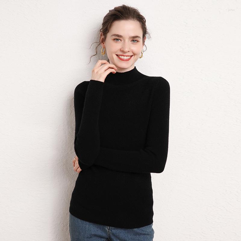 Womens Sweaters 2023 Autumn Winter Fashion Versatile Basic Sweater Drawstring Slim Knitted