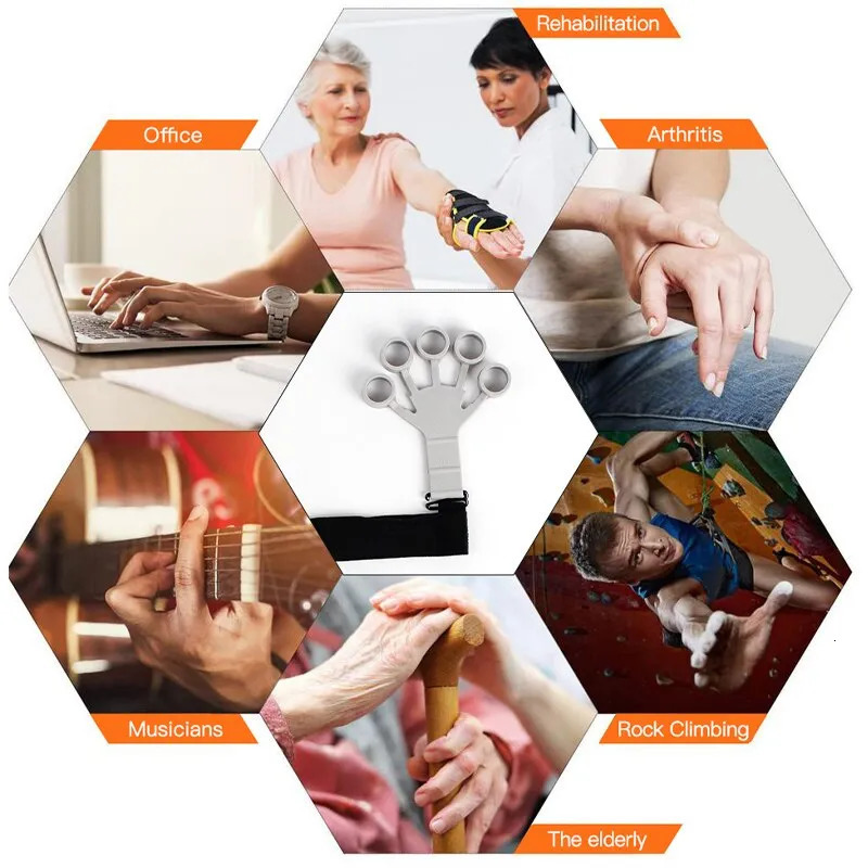 Hand Grips Finger Gripper Finger Exerciser Guitar Finger Exerciser 6 Resistant Levels Recovery Physical Tools Hand Strengthener For Patient 231007