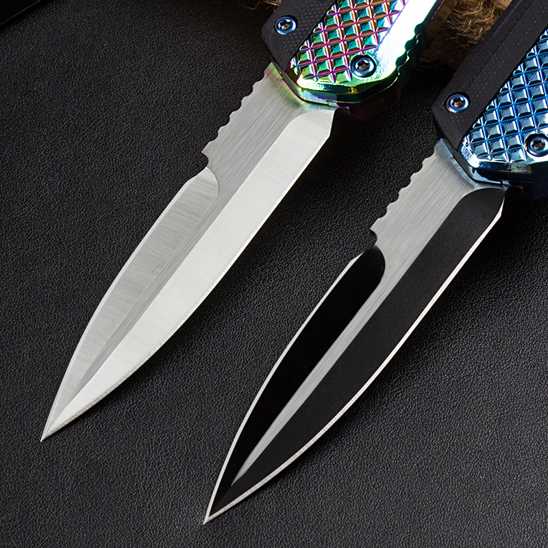 Top Quality Knife D2 Satin Blade Zinc-aluminum Alloy Handle Outdoor Camping Hiking Survival Tactical Knives with Nylon Bag
