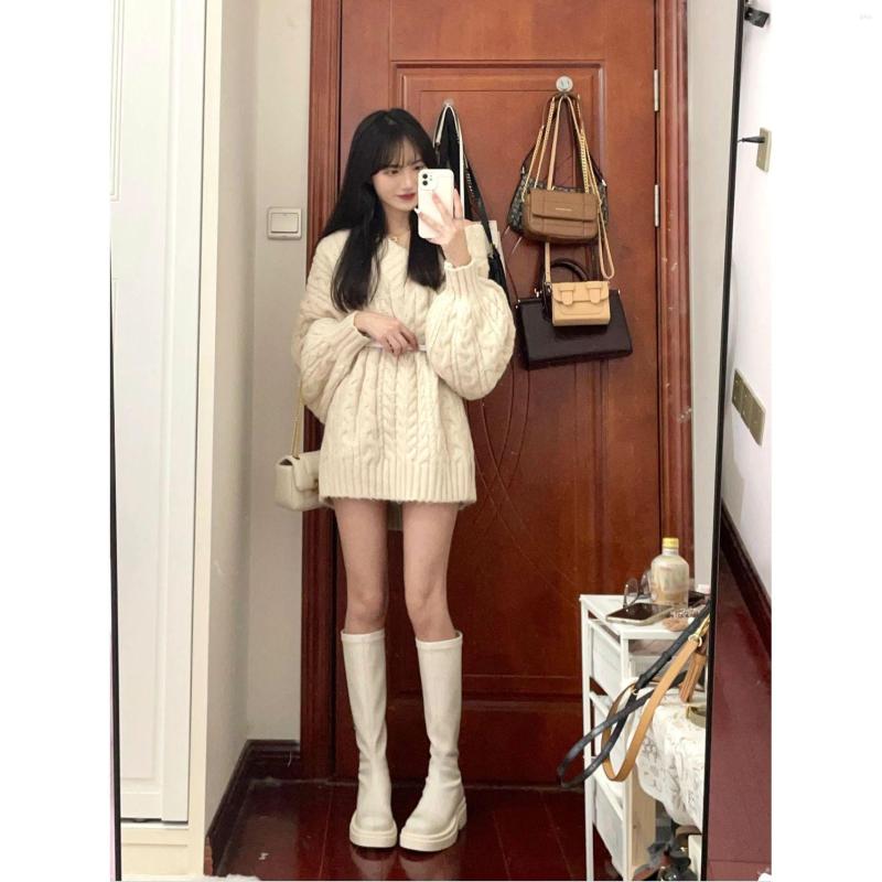 Womens Sweaters Sweater O-neck Spring Autumn Basic Pullover Warm Winter Casual Woman Jumpers Korean Fashion Knitted Bottoming Shirt 2023