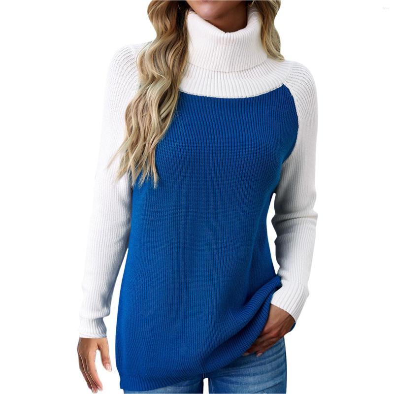 Womens Sweaters 2024 Winter Casual Turtleneck Long Sleeve Striped Side Slit Mens Quarter Zip Puffy Sweater Slim