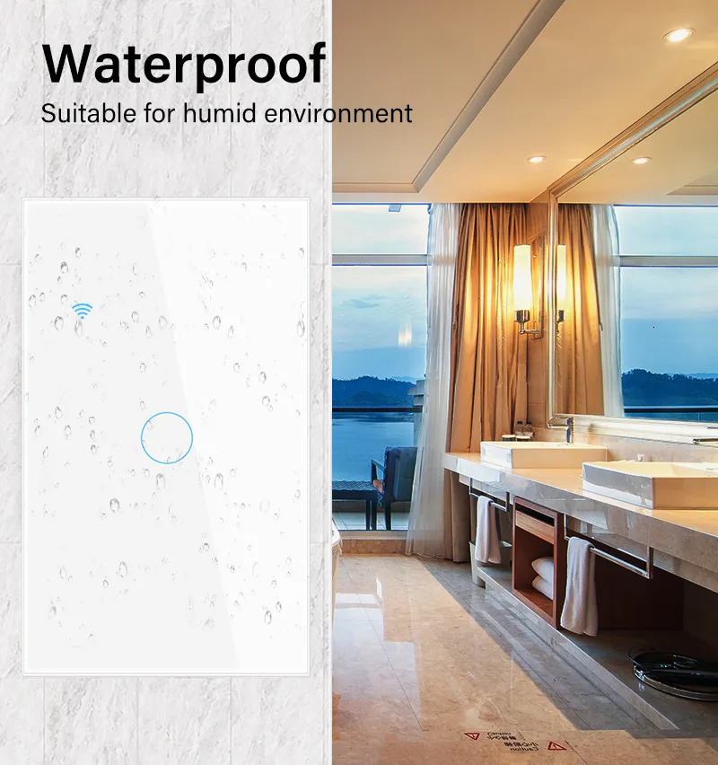 Other Electronics Tuya WiFi US Smart Light Switch Neutral wire No wire Required 120 Type Wall Touch Work with Alexa Google Home 231007