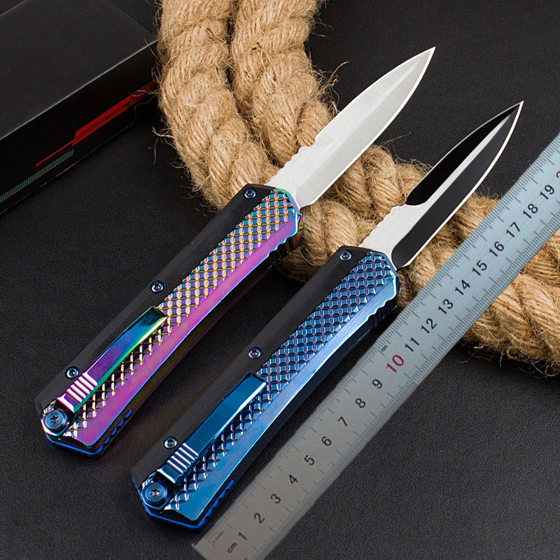 Top Quality Knife D2 Satin Blade Zinc-aluminum Alloy Handle Outdoor Camping Hiking Survival Tactical Knives with Nylon Bag