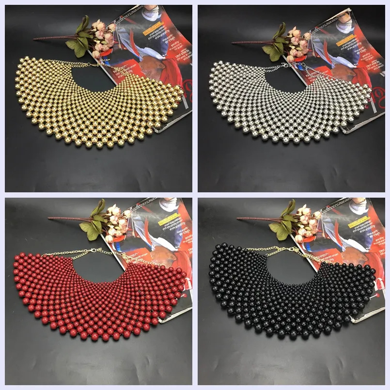 Chokers KDLUN Indian Jewelry Handmade Beaded Statement Necklaces For Women Collar Beads Choker Maxi Necklace Wedding Jewelry 231007