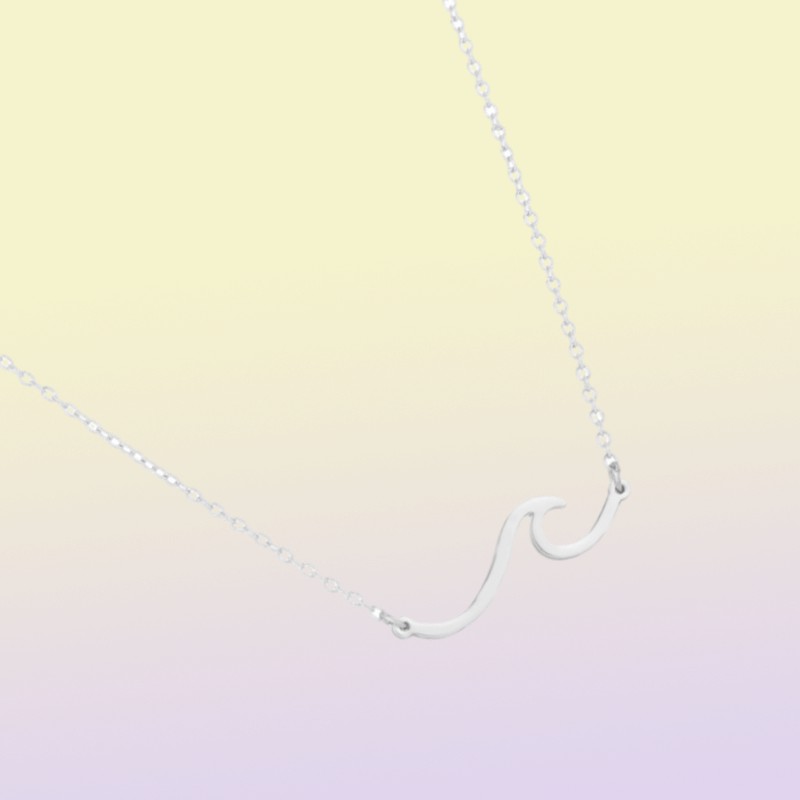 European and American jewelry long wave necklace only beautiful waves waves pendant clavicle chain beach surfers friend gifts88991