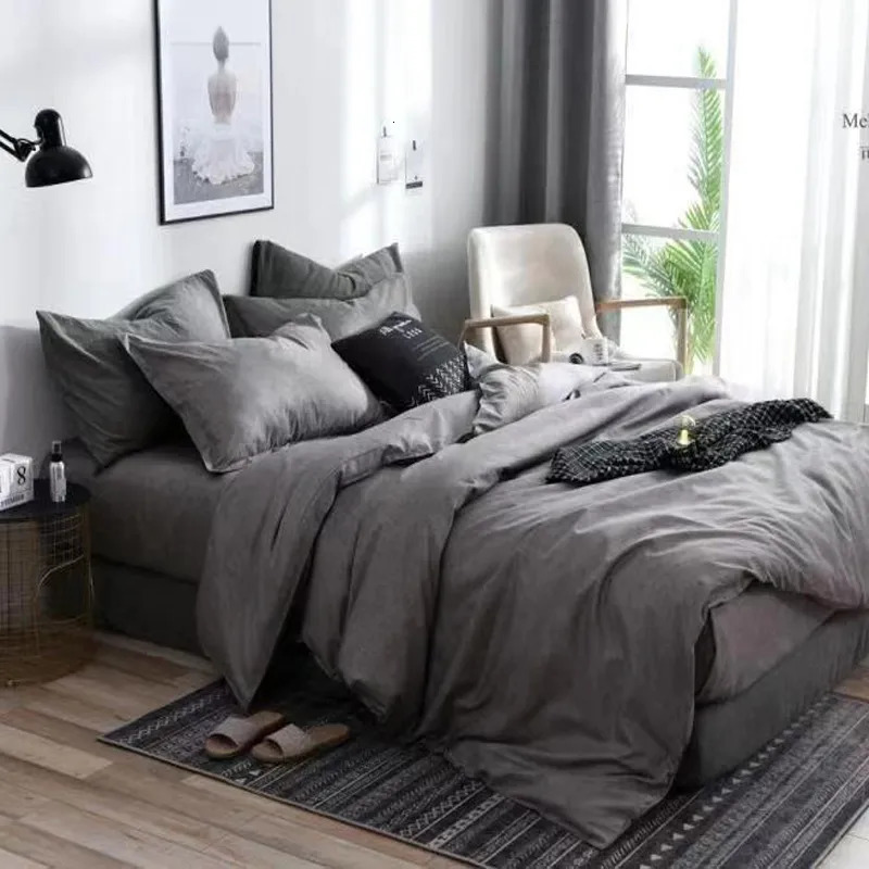 Bedding sets 3pcs Couple Duvet Cover with Pillow Case Nordic Comforter Set Quilt QueenKing Double or Single Bed 231009 - view 5