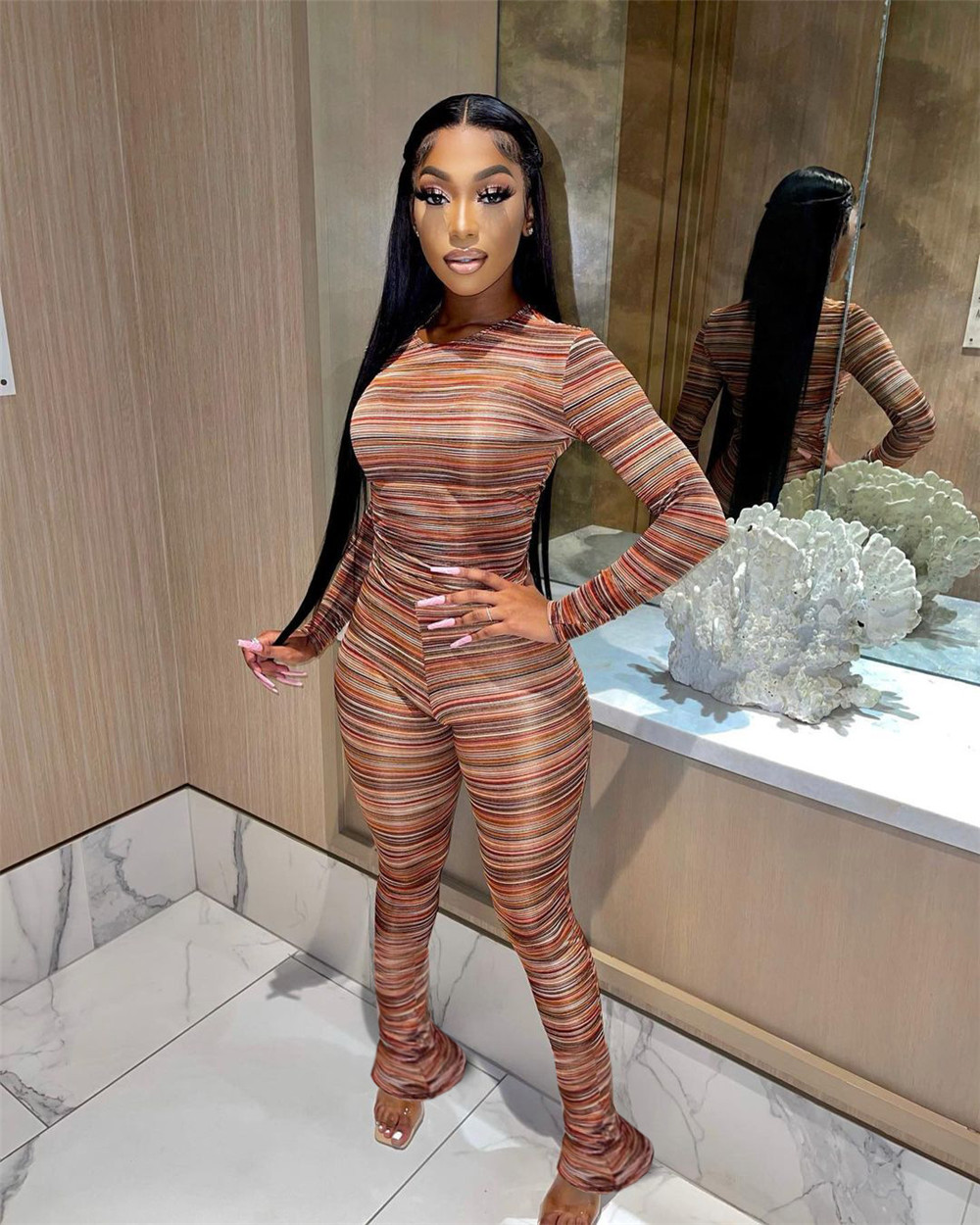 NEW Designer Tracksuits Women Outfits Two Piece Sets Fall Winter Long Sleeve Pullover Sweatshirt and Stacked Pants Sweatsuits Bulk Wholesale Clothing 