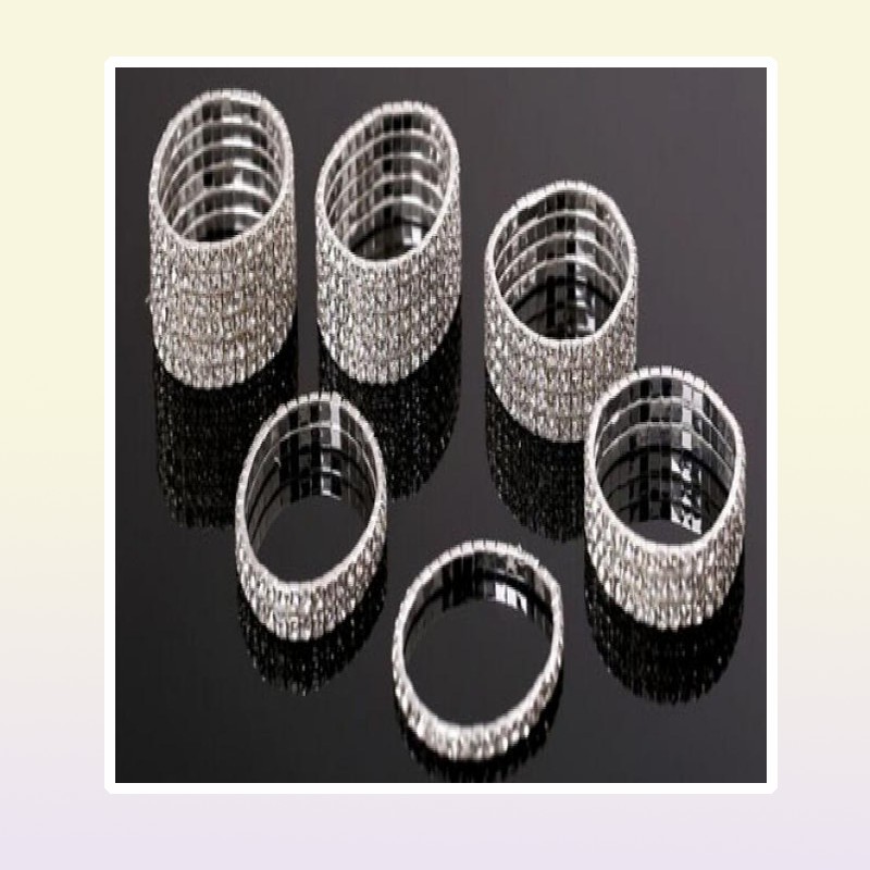 12 pieces Lots 110 Row Silver Bracelets Crystal Rhinestone Elastic Bridal Bangle Bracelet Stretch Whole Wedding Accessories f