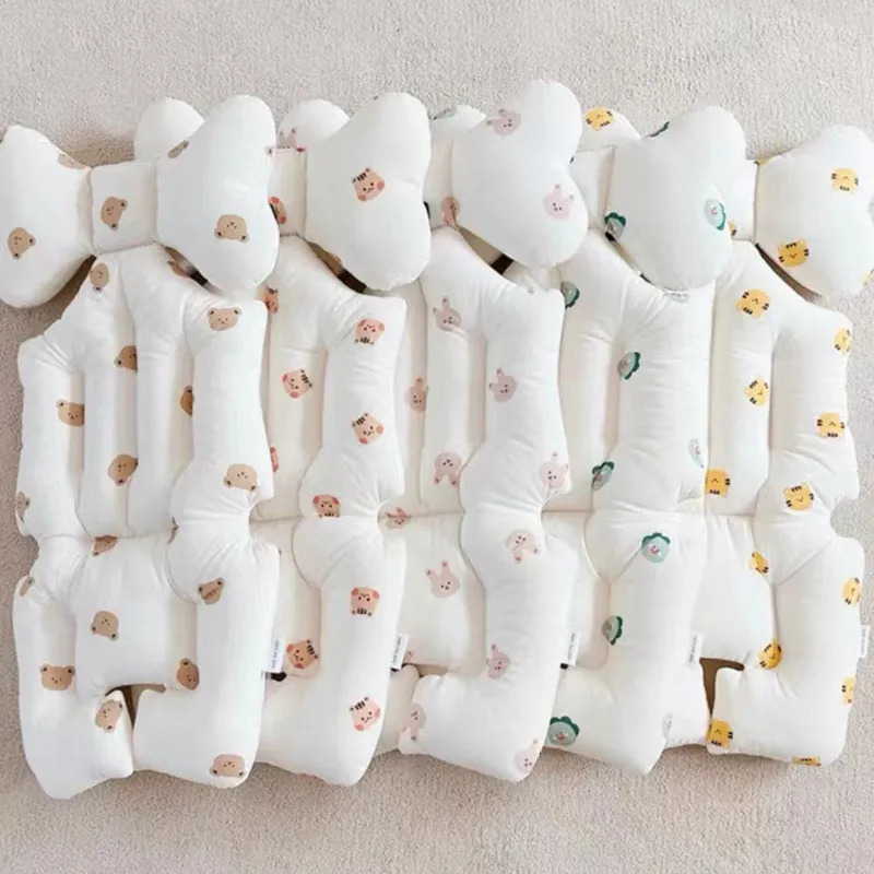 Dining Chairs Seats Korean Baby Stroller Seat Cushion Liner Kids Dining Chair Cushion Cartoon Printed Cotton Breathable Infant Pram Cart Seat Pad 2310
