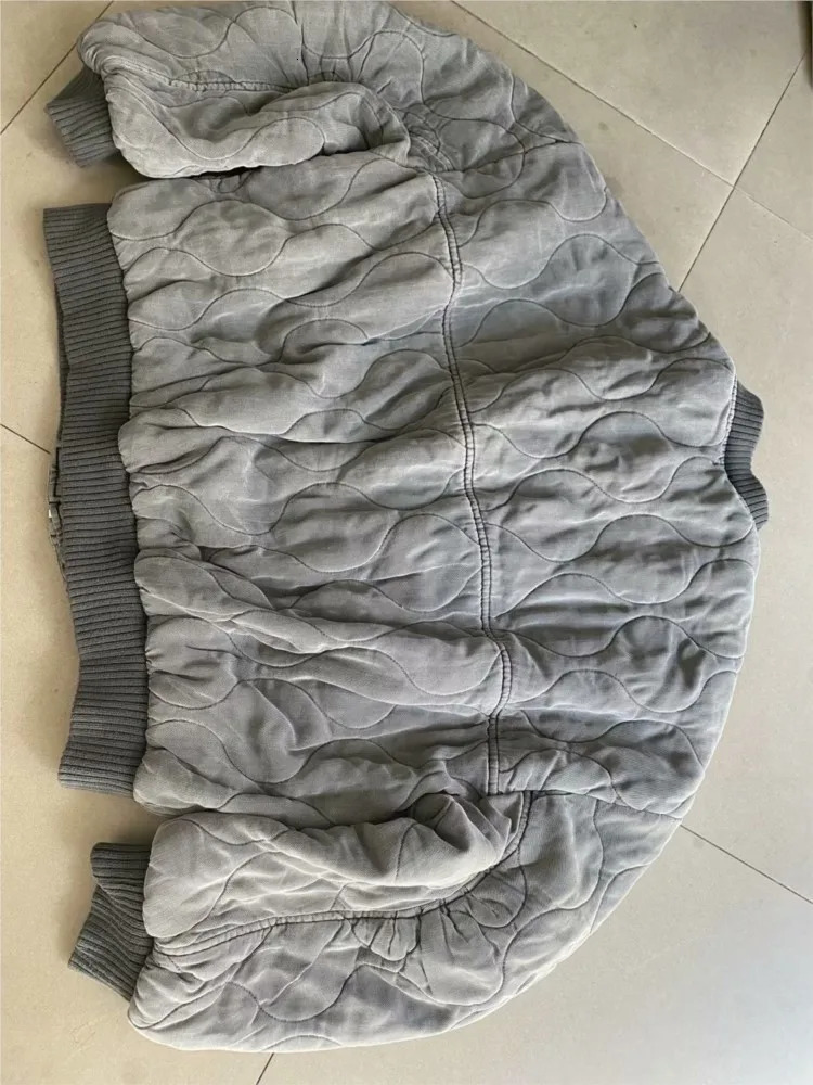 Women s Down Parkas Cropped Thicken Warm Gray Cotton Coat Women Fashion Long Sleeve Oversize Solid Jacket 2023 Winter Lady Zipper Outwear 231009