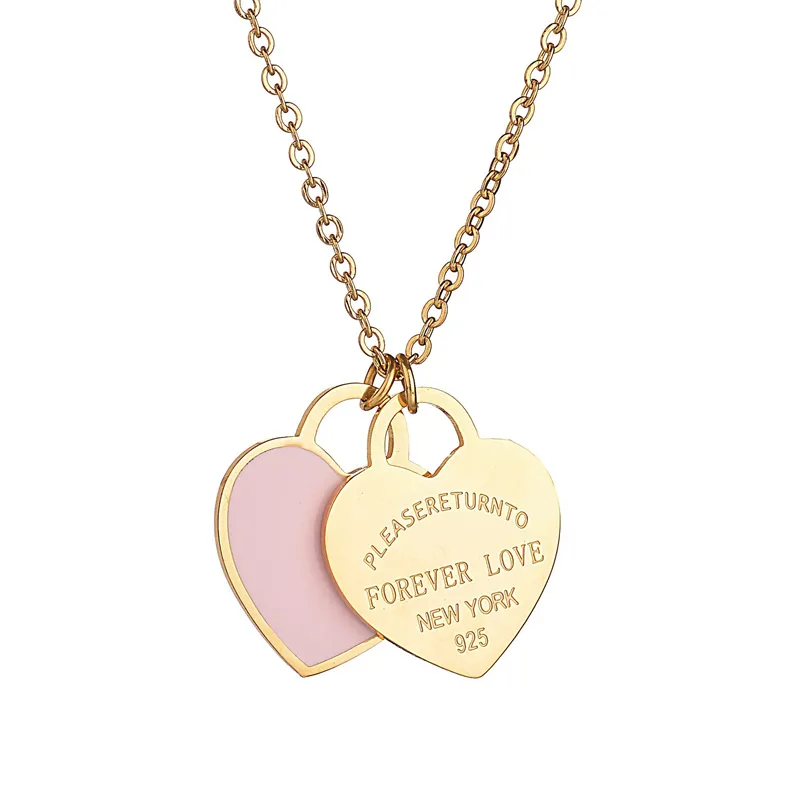 Gold necklace for women trendy jewlery designer costume cute necklaces fashion luxury jewellery heart pendant necklaces gifts