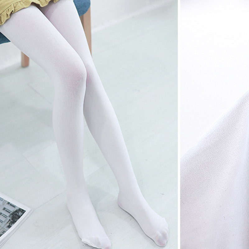 Kids Pantyhose Ballet Dance Tights for Girls Stocking Children Velvet Solid White Pantyhose Girls Tights