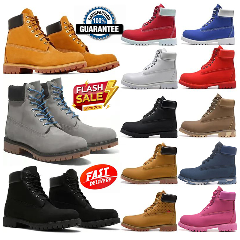 designer timber boots martin booties mens womens wheat black Ankle boot red white pink olive camo browm navy blue outdoor sports sneakers timbela