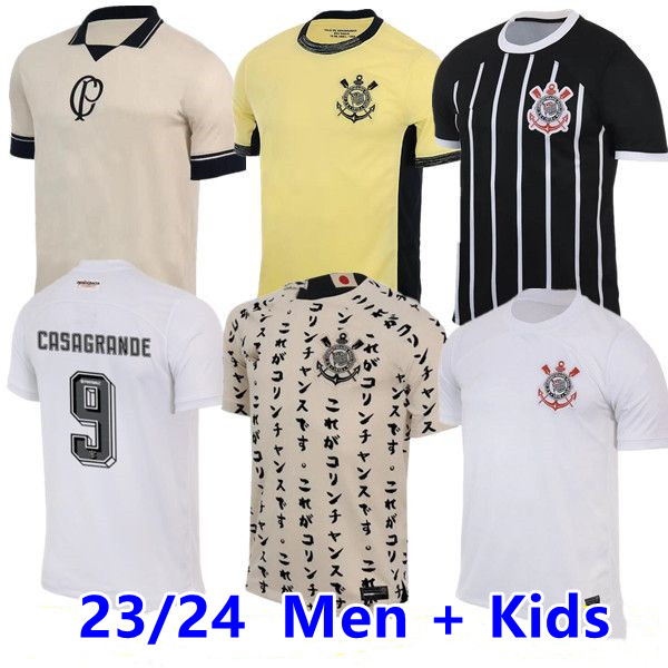 2023 2024 Corinthian Soccer Jerseys Yuri Alberto PAULINHO 23 24 camisetas de footb Gustavo special Guedes Club football shirt Third Japan 10 Years men kids uniform