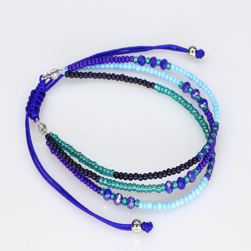 Bohemian Style Multi Layered Glass Beads Bracelet Jewelry for Wholesale