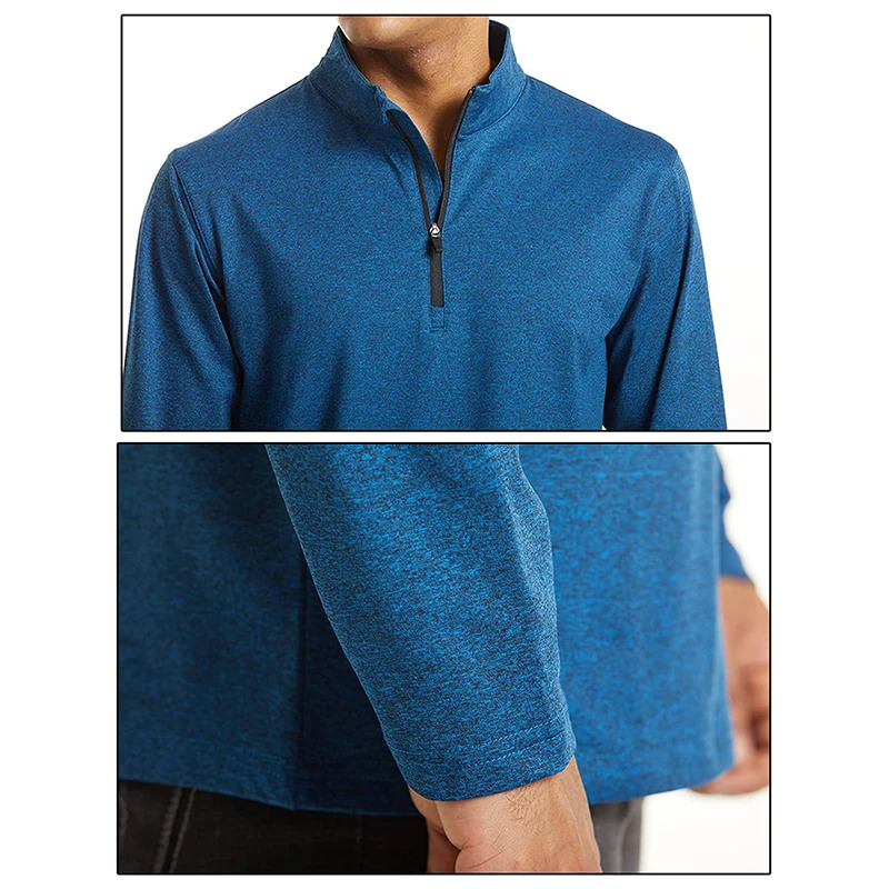 Women's Sweaters MAGCOMSEN Men's Micro-fleece Sweater Zipper Front Turtleneck Long Sleeve Breathable Warm Pullover Hiking Travel Working Shi