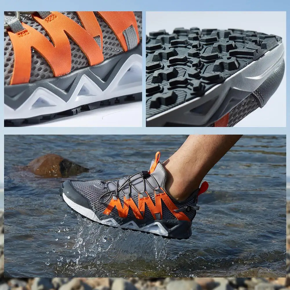 Water Shoes Rax Men's Aqua Upstreams Shoes Quick-drying Breathble Fishing Shoes Women Hole PU Insole Anti-slip Water Shoes 82-5K463 231006