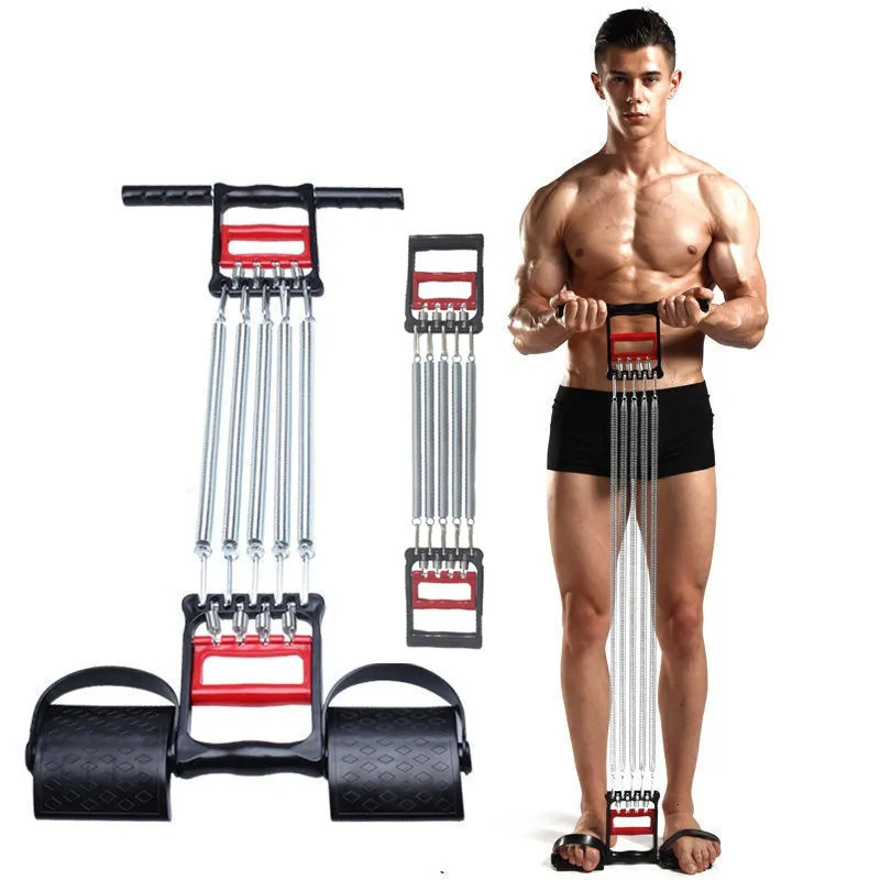 Hand Grippers arm force Gripper 5 Spring Steel Chest Developer Fiess Gym Muscle Pulling Exercise Expander