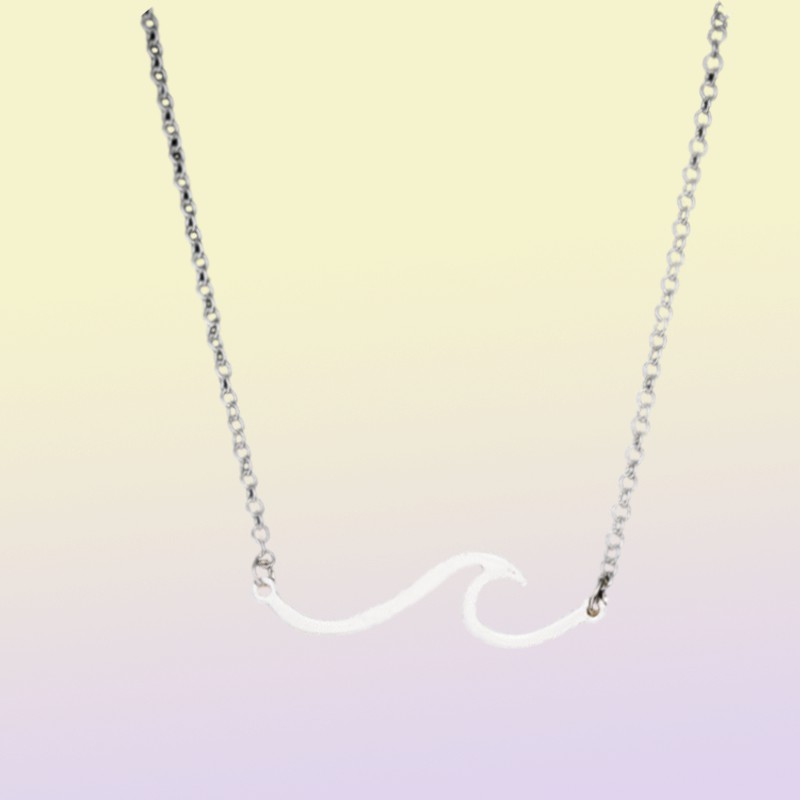 European and American jewelry long wave necklace only beautiful waves waves pendant clavicle chain beach surfers friend gifts88991