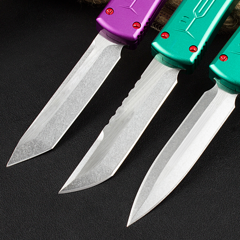 High End Knife D2 Stone Wash Blade Aviation Aluminum Handle Outdoor Camping Hiking Survival Tactical Knives with Nylon Bag