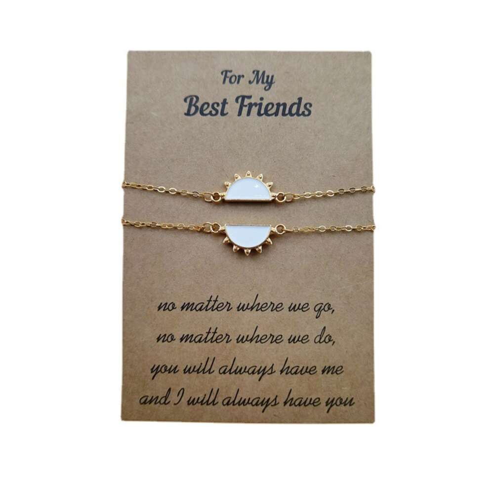 New Good Friends Sun Necklace Womens Minimalist Best Friends Friendship Bracelet Bracelets For Women Charms Vsco Friendship Aesthetic Mujer Jewelry Gi