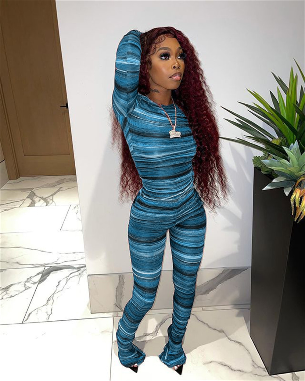 NEW Designer Tracksuits Women Outfits Two Piece Sets Fall Winter Long Sleeve Pullover Sweatshirt and Stacked Pants Sweatsuits Bulk Wholesale Clothing 