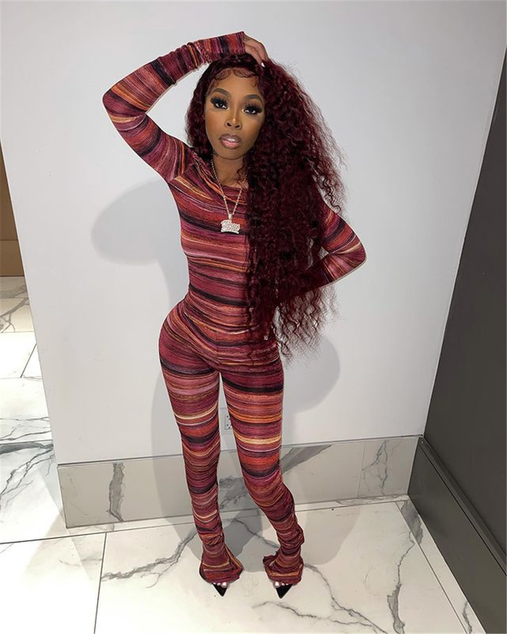 NEW Designer Tracksuits Women Outfits Two Piece Sets Fall Winter Long Sleeve Pullover Sweatshirt and Stacked Pants Sweatsuits Bulk Wholesale Clothing 