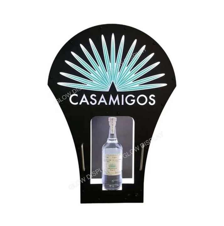 Glow Custom Casamigos Tequila Bottle Presenter Led Acrylic Glorifier Neon Sign VIP Bottle Service For Party Nightclub Lounge