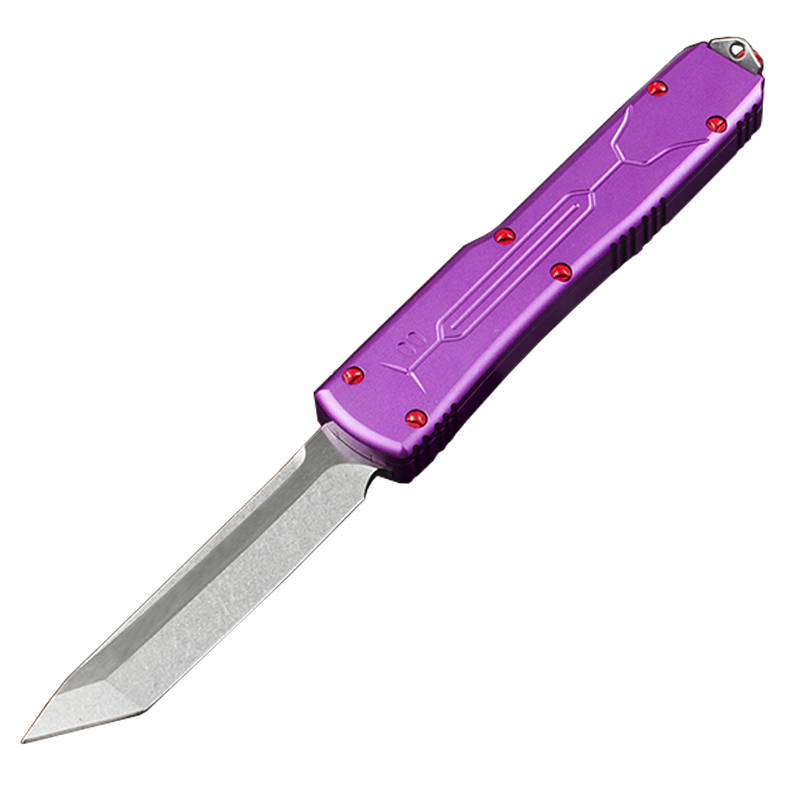 High End Knife D2 Stone Wash Blade Aviation Aluminum Handle Outdoor Camping Hiking Survival Tactical Knives with Nylon Bag