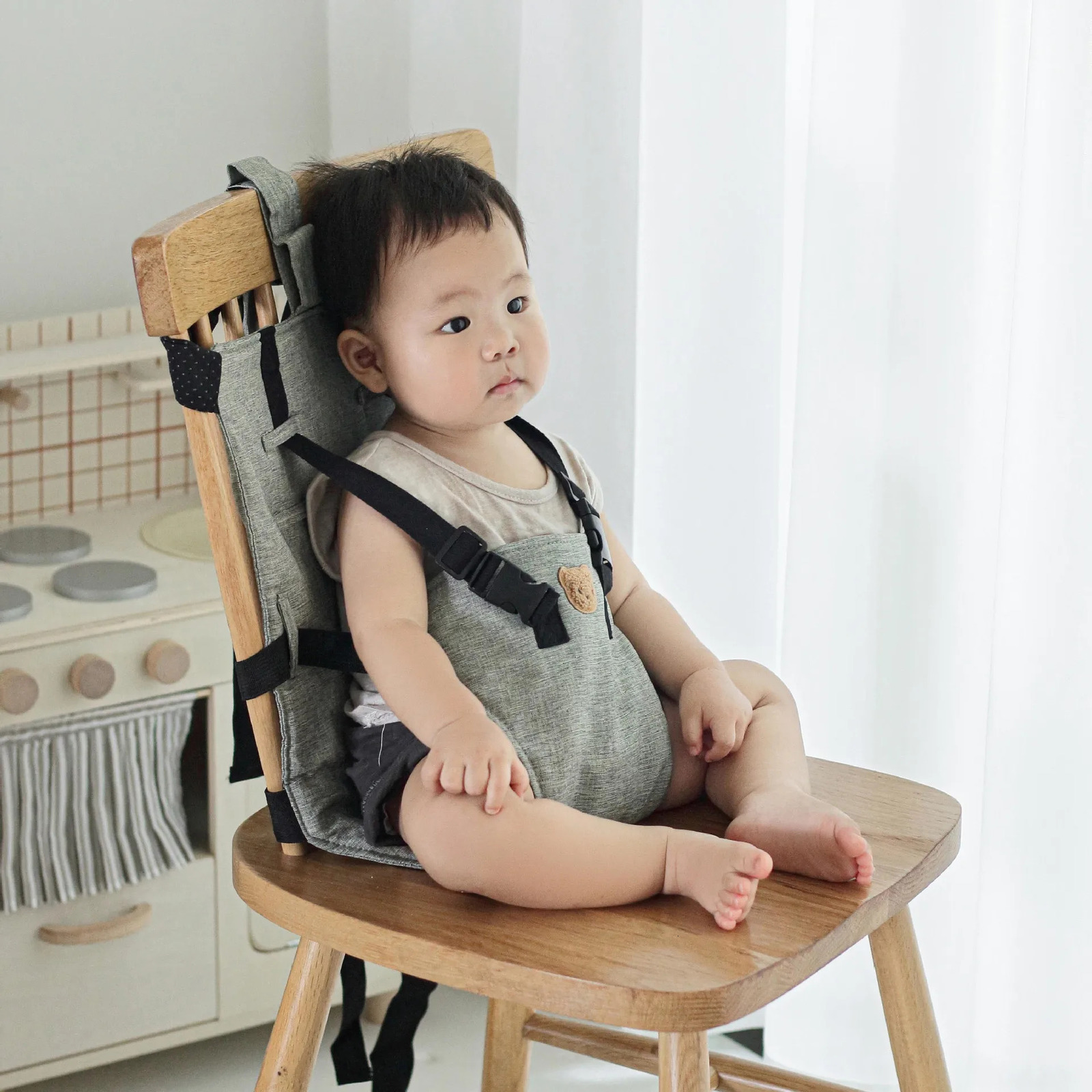 Dining Chairs Seats Baby Dining Chair Seat Belt Adjustable Kids Feeding Safe Protection Guard Car Seat High Chari Harness Stop Baby Slipping Falling 2