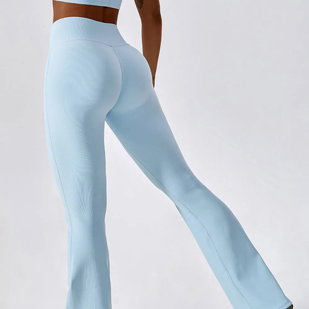 Yoga Outfit Flare Leggings Pants Women High Waist Wide Leg Gym Workout Fitness Sports Flared Pant Latin Dance Trousers 231009