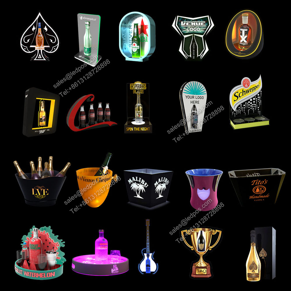 Glow Custom Casamigos Tequila Bottle Presenter Led Acrylic Glorifier Neon Sign VIP Bottle Service For Party Nightclub Lounge