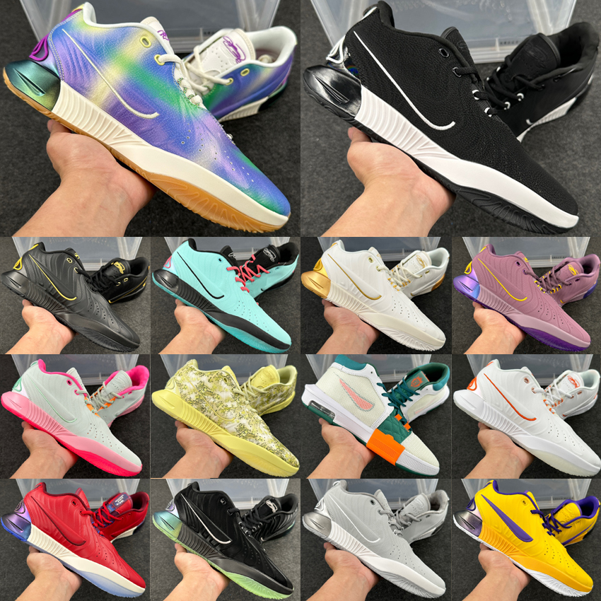 Men 21s Witness 8 Basketball Shoes Top Lebrons 21 Trainers Violet Dust Theater Multi-Color Lakers Clan Debuts Tahitian Time Machine Outdoor Sneakers Size 40-46