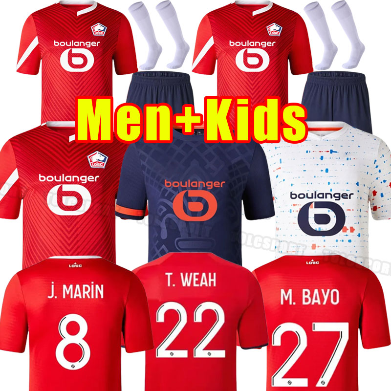 2023 2024 Adult Kits OSC Lille soccer jerseys YAZICI CELIK BAMBA BOTMAN 23 24 Olympique JIKONE RSANCHES maillot de football shirt champion HOME away third black fouth