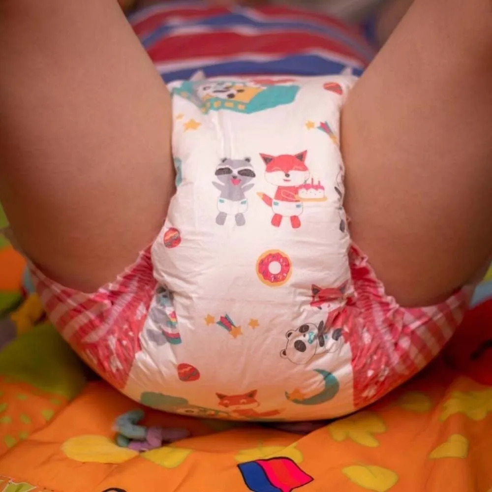 Changing Pads Covers 3PCS abdl Adult Baby Diapers onesize big waist Red cute printing DDLG disposable diapers Diapers lover bebe daddy dummy Dom 23100
