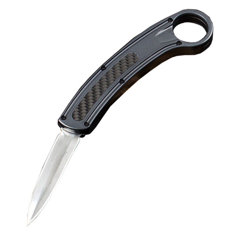 H1084 Tactical Claw Knife 440C Satin Blade Zinc-aluminum Alloy Handle Outdoor Camping Hiking Survival Karambit Knives with Nylon Bag