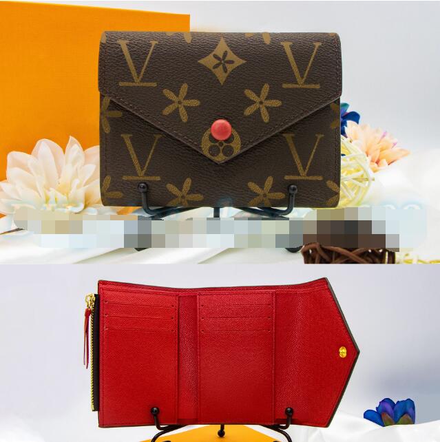 Wholesale leather wallet for women multicolor designer short wallet Card holder women purse classic zipper pocket Victorine
