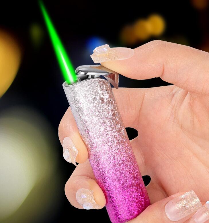 Latest Technology Torch Jet Lighter 4 Colors Metal Iatable No Gas Cigar Butane Windproof Lighters Smoking Tool Accessories W260202