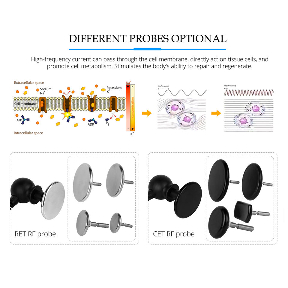 New arrival 9 in 1 RET CET RF Vacuum 40k Cavitation removal Cellulite Slimming Machine